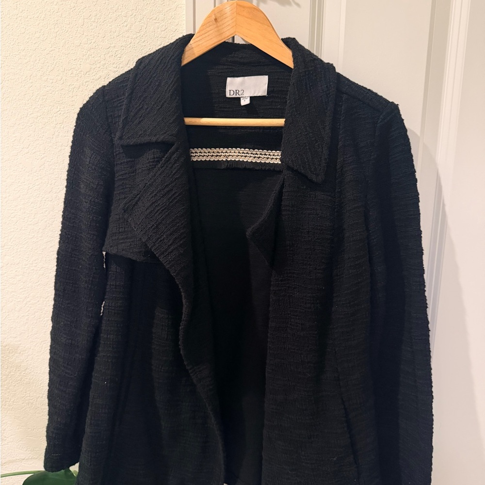 DR2 Black Textured Cardigan